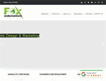 Tablet Screenshot of foxwebcreations.com